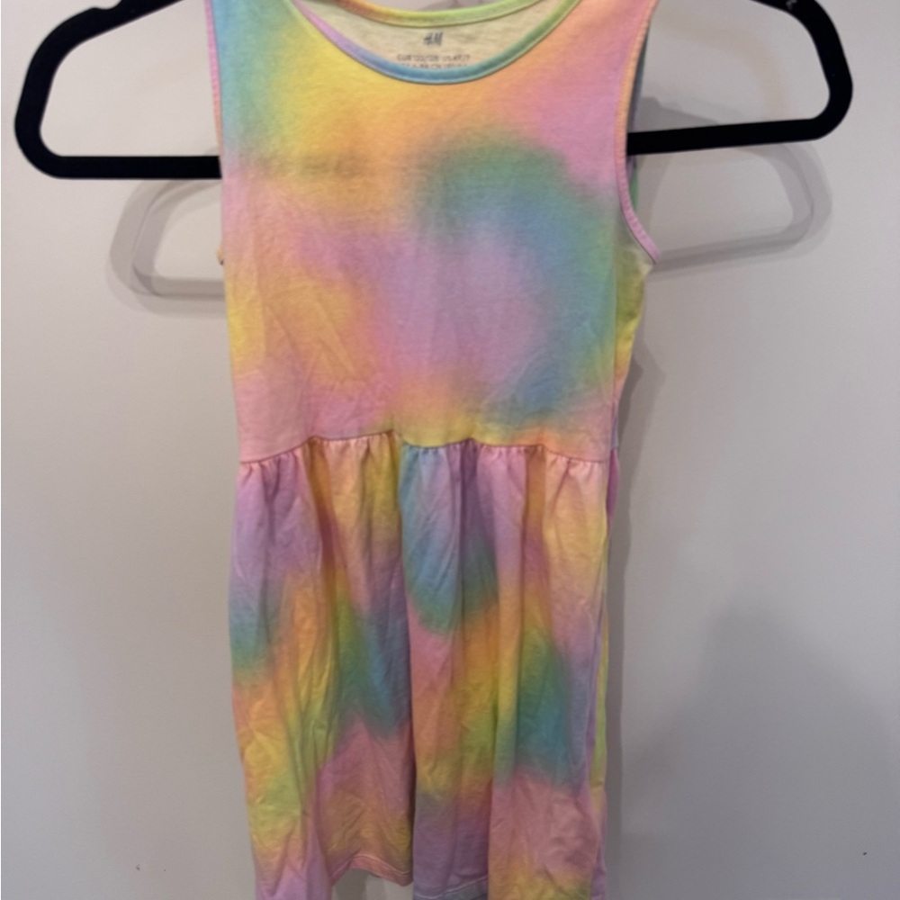 H&M Girls' Pastel Tie-Dye Tank Dress - Multicolor